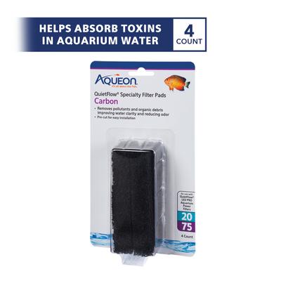 Show full view: Aqueon QuietFlow 20/75 Carbon Reducing Specialty Aquarium Filter Pads slide 2 of 9