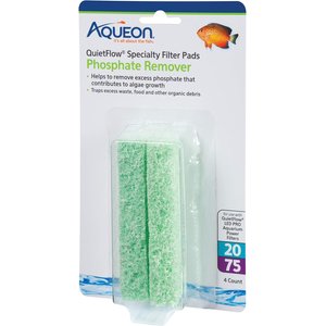 Aqueon QuietFlow 20/75 Phosphate Remover Specialty Aquarium Filter Pad