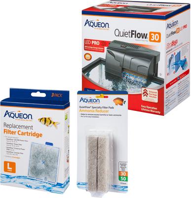 Show full view: Aqueon QuietFlow 30 Series Aquarium Filter Kit slide 1 of 9