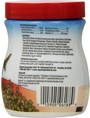 Show full view: Aqueon Shrimp Pellets Fish Food, 3.25-oz jar. slide 3 of 11