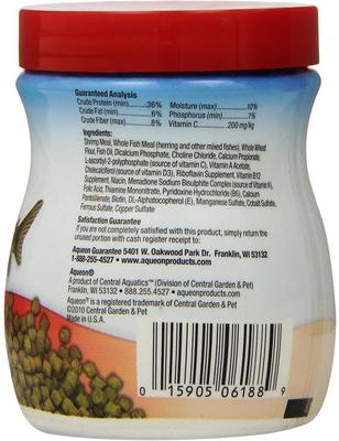 Show full view: Aqueon Shrimp Pellets Fish Food, 6.5-oz jar, bundle of 2 slide 3 of 10
