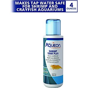 Aqueon Shrimp Tank Plus Freshwater Aquarium Water Conditioner, 4-fl oz bottle