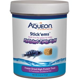 Aqueon Stick'ems Freeze-Dried High Protein Treat Fish Food, 0.7-oz bag