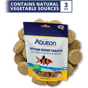 Aqueon Tablets Bottom Feeder Fish Food, 3-oz bag
