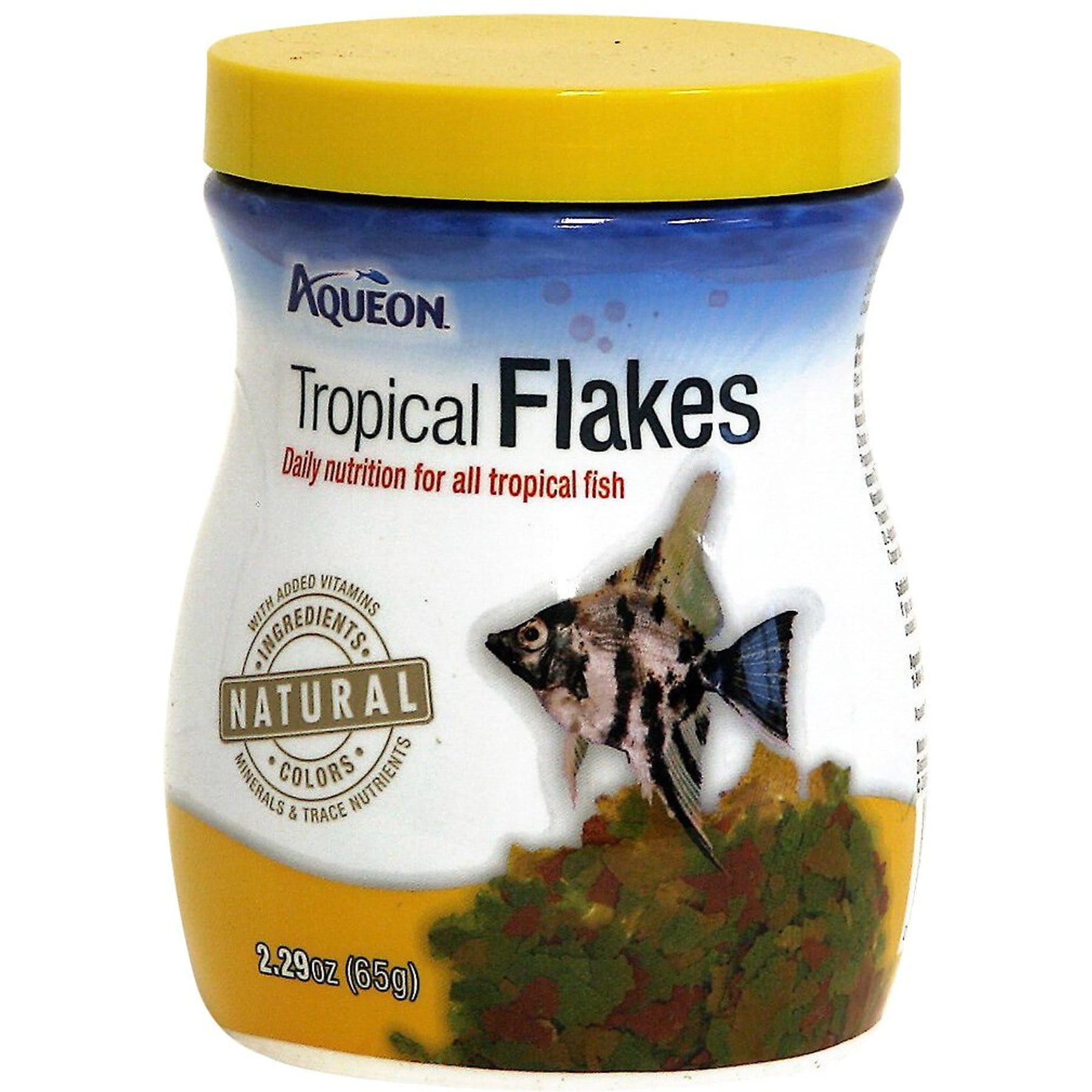 Aqueon Tropical Flakes Freshwater Fish Food, 2.29-oz jar