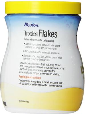 Show full view: Aqueon Tropical Flakes Freshwater Fish Food, 2.29-oz jar slide 2 of 10