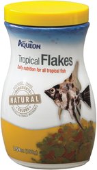 Aqueon Tropical Flakes Freshwater Fish Food, 3.59-oz jar