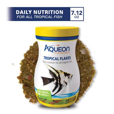 Show full view: Aqueon Tropical Flakes Freshwater Fish Food, 7.12-oz jar slide 2 of 8