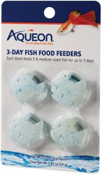 Aqueon Tropical Freshwater Fish Food Feeder, 3-day, 4 count