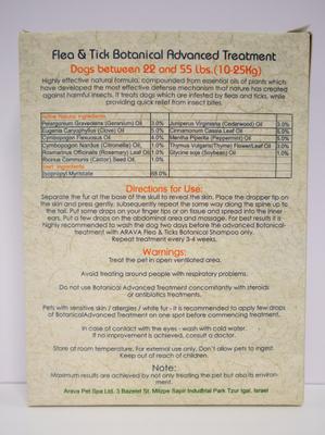 Show full view: Arava Dead Sea Pet Spa Flea & Tick Spot Treatment for Dogs, 22-55 lbs, 4 Doses slide 2 of 4