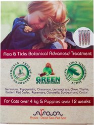 Arava Dead Sea Pet Spa Flea & Tick Spot Treatment for Dogs & Cats, 4 Doses