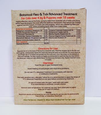 Show full view: Arava Dead Sea Pet Spa Flea & Tick Spot Treatment for Dogs & Cats, 4 Doses slide 2 of 4