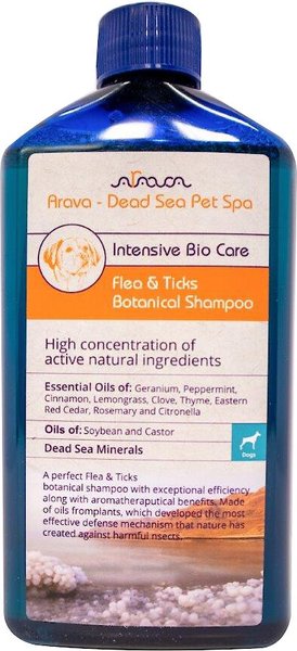 Arava Dead Sea Pet Spa Flea & Ticks Botanical Adult Dog Shampoo, 13.5-fl oz bottle