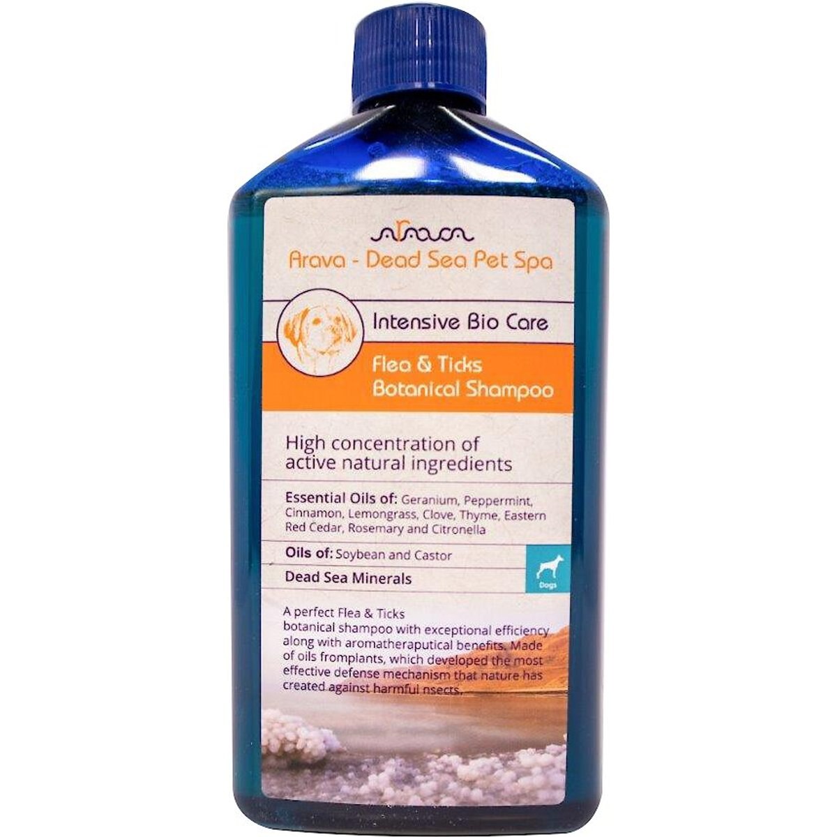 Arava Dead Sea Pet Spa Flea & Ticks Botanical Adult Dog Shampoo, 13.5-fl oz bottle