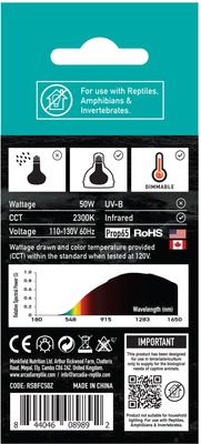 Show full view: Arcadia Reptile GoldenSun Reptile Basking Flood Light, 50-watt slide 4 of 4