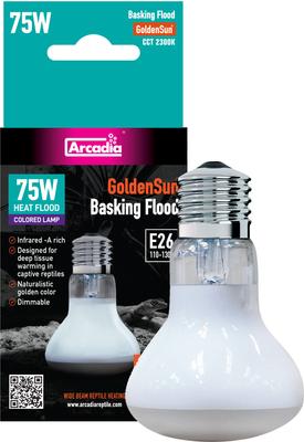 Show full view: Arcadia Reptile GoldenSun Reptile Basking Flood Light, 75-watt slide 3 of 4