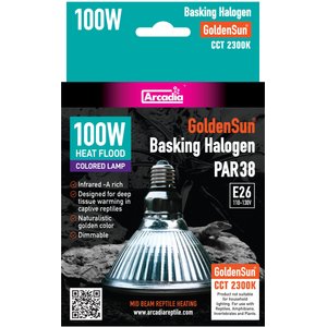 Arcadia Reptile GoldenSun Reptile Halogen Heat Lamp, 100-watt