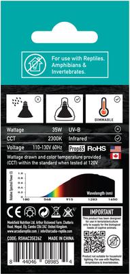 Show full view: Arcadia Reptile GoldenSun Reptile Halogen Heat Lamp, 35-watt slide 4 of 5