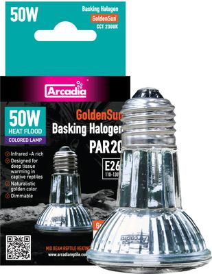 Show full view: Arcadia Reptile GoldenSun Reptile Halogen Heat Lamp, 50-watt slide 3 of 5