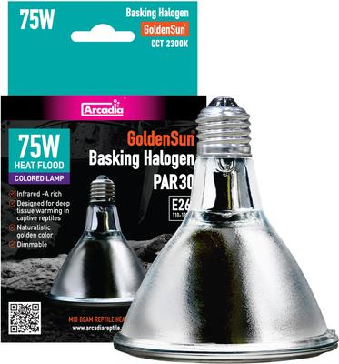 Show full view: Arcadia Reptile GoldenSun Reptile Halogen Heat Lamp, 75-watt slide 3 of 5