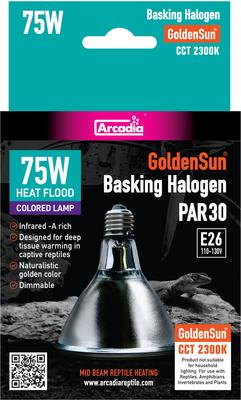 Show full view: Arcadia Reptile GoldenSun Reptile Halogen Heat Lamp, 75-watt slide 2 of 5