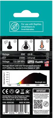 Show full view: Arcadia Reptile GoldenSun Basking Spotlight Heat Lamp, 50-watt slide 4 of 4