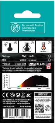 Show full view: Arcadia Reptile GoldenSun Basking Spotlight Heat Lamp, 75-watt slide 4 of 4