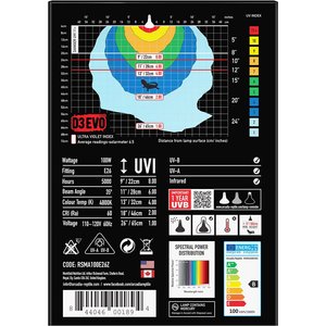 Arcadia Reptile D3Evo UVB Basking Lamp, 100-watt