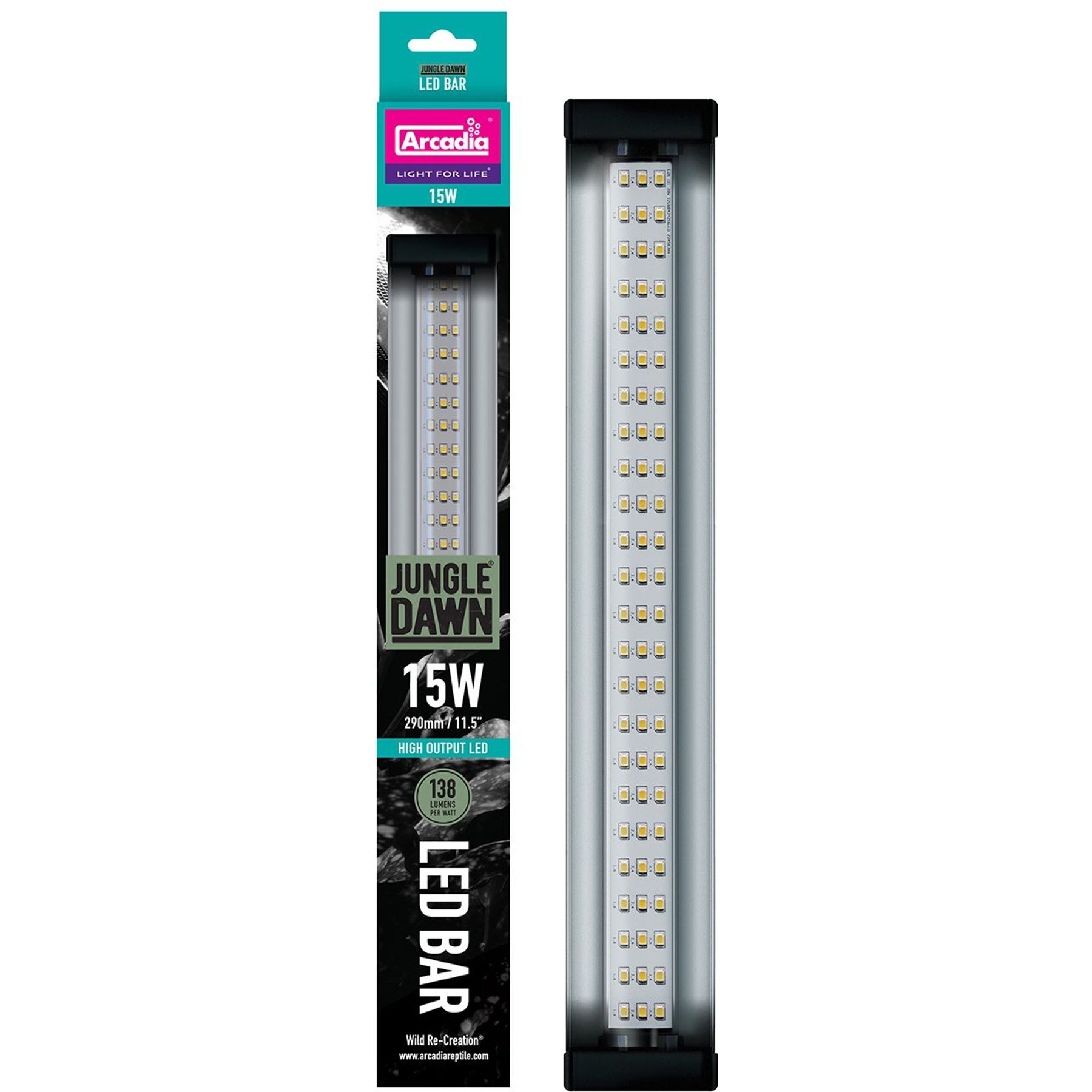 Arcadia Reptile Jungle Dawn LED Bar, 15W, 11.5", 2 count