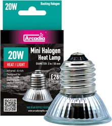Arcadia Reptile Mini Halogen Heat Lamp Reptile Bulb, 20-watt, Clear