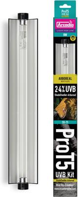 ARCADIA REPTILE Pro T5 Kit, ShadeDweller 2.4% UVB, Arboreal, 8W