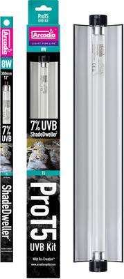 Show full view: Arcadia Reptile Pro T5 Kit ShadeDweller 7% UVB, 8W, 12.5" slide 2 of 3