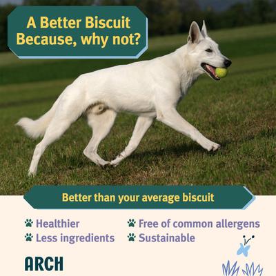 Show full view: Arch Better Biscuit Peanut Butter Crunchy Dog Treats, 5-oz bag slide 4 of 8