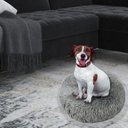 Archstone Pets Bolster Round Donut Cat & Dog Bed, Gray, Large