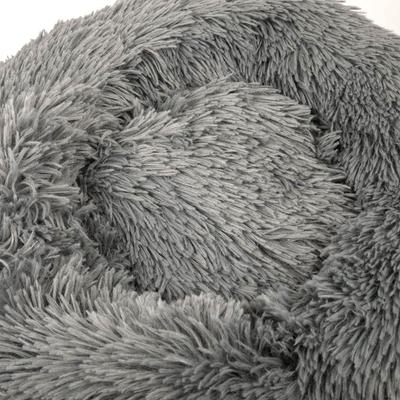 Show full view: Archstone Pets Bolster Round Donut Cat & Dog Bed, Gray, Small slide 4 of 8