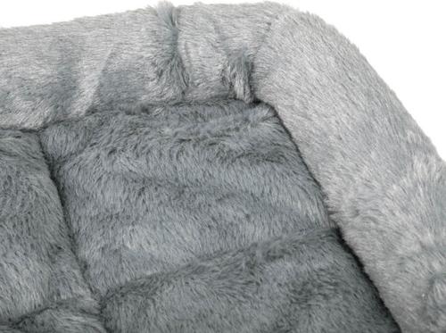 Show full view: Archstone Pets Flat Bolster Rectangular Cat & Dog Crate Bed, Gray, Large slide 3 of 9