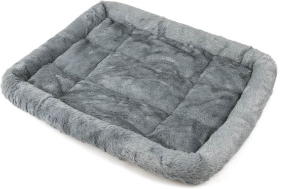 Archstone Pets Flat Bolster Rectangular Cat & Dog Crate Bed, Gray