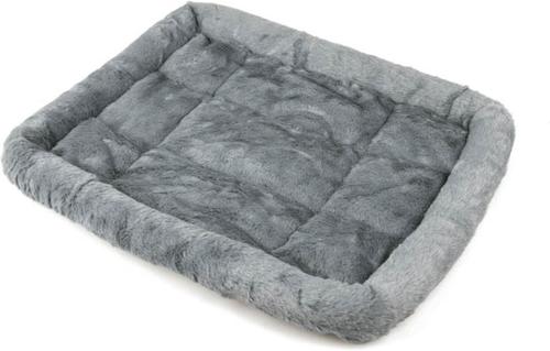 Show full view: Archstone Pets Flat Bolster Rectangular Cat & Dog Crate Bed, Gray, Large slide 8 of 9