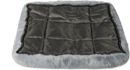 Show full view: Archstone Pets Flat Bolster Rectangular Cat & Dog Crate Bed, Gray, Medium slide 5 of 9