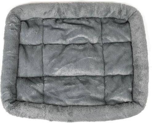 Show full view: Archstone Pets Flat Bolster Rectangular Cat & Dog Crate Bed, Gray, Medium slide 6 of 9