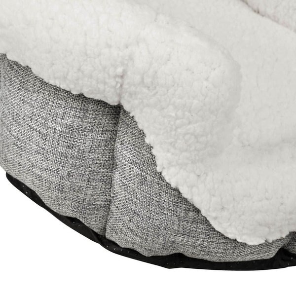 Archstone Pets Round Glove Cat & Dog Bed, Gray