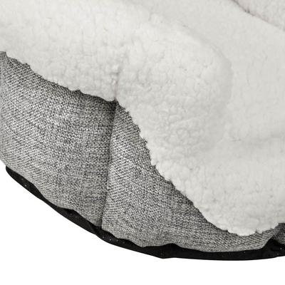 Show full view: Archstone Pets Round Glove Cat & Dog Bed, Gray, Large slide 4 of 8
