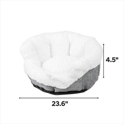 Show full view: Archstone Pets Round Glove Cat & Dog Bed, Gray, Large slide 7 of 8