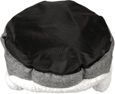Show full view: Archstone Pets Round Glove Cat & Dog Bed, Gray, Medium slide 6 of 8