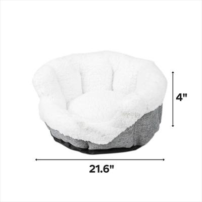 Show full view: Archstone Pets Round Glove Cat & Dog Bed, Gray, Medium slide 7 of 8