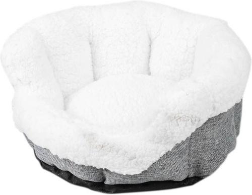 Show full view: Archstone Pets Round Glove Cat & Dog Bed, Gray, Small slide 3 of 9