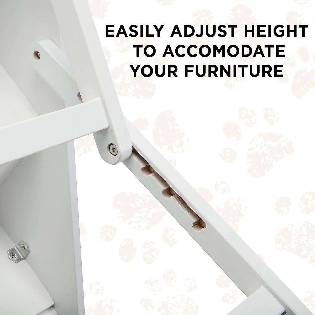 Arf Pets Foldable Dog & Cat Stairs, White