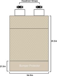 Arf Pets Waterproof, Non Slip Backing & Extra Bumper Flap Protector for SUVs & Cars Dog & Cat Cargo Liner Cover, Beige, Large slide 2 of 6