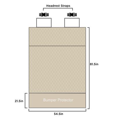 Show full view: Arf Pets Waterproof, Non Slip Backing & Extra Bumper Flap Protector for SUVs & Cars Dog & Cat Cargo Liner Cover, Beige, Large slide 3 of 7