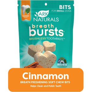 Ark Naturals Breath Bursts Cinnamon Bits Small Dental Dog Treats, 4-oz bag